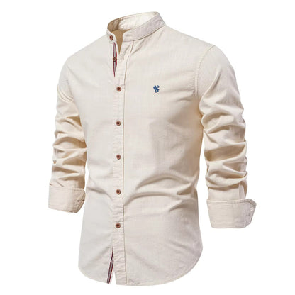 Chemise Col Mao - Élégante & Moderne