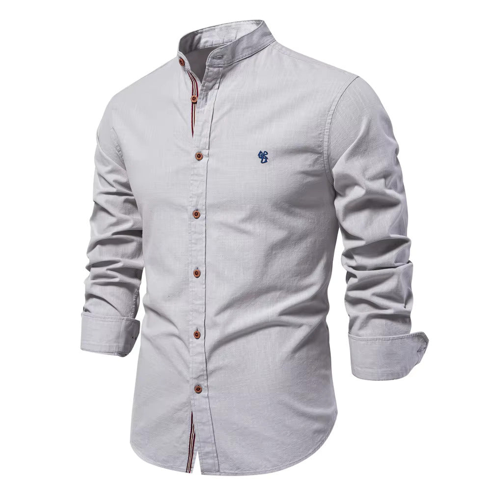 Chemise Col Mao - Élégante & Moderne