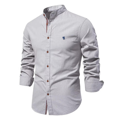 Chemise Col Mao - Élégante & Moderne