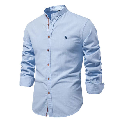 Chemise Col Mao - Élégante & Moderne