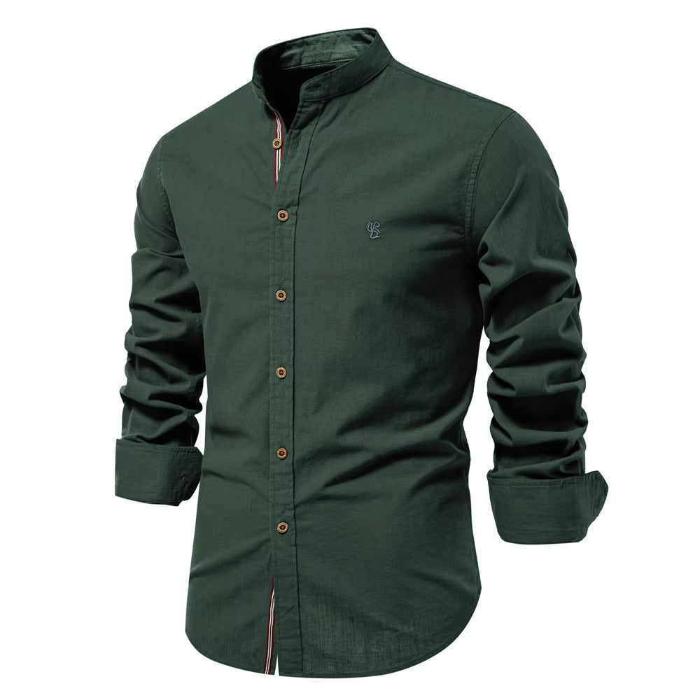 Chemise Col Mao - Élégante & Moderne