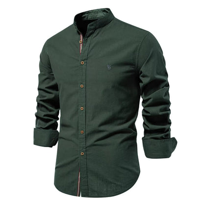 Chemise Col Mao - Élégante & Moderne