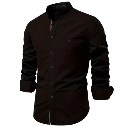Chemise Col Mao - Élégante & Moderne