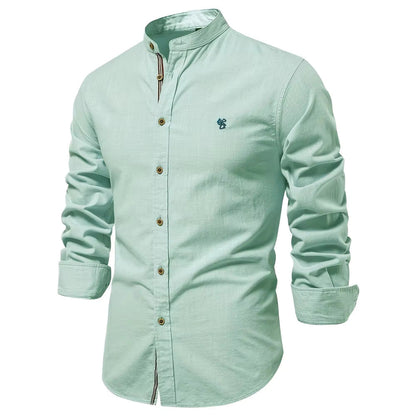 Chemise Col Mao - Élégante & Moderne