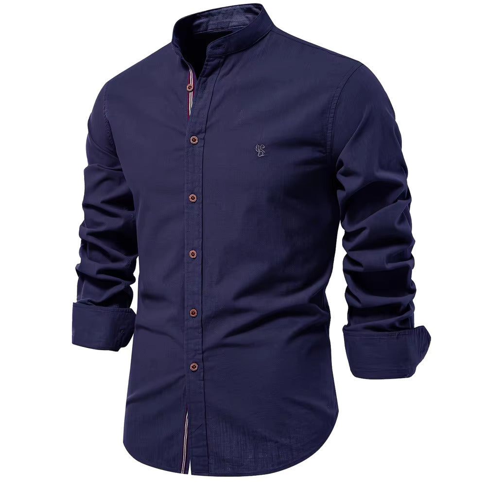 Chemise Col Mao - Élégante & Moderne