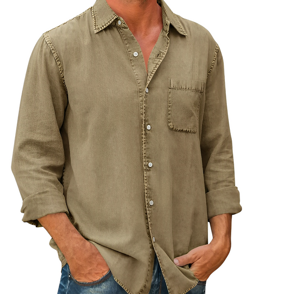 Chemise Denim Homme - Manches Longues - Style Classique