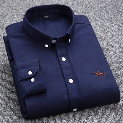 Chemise Classique Rayée - Élégante avec Broderie