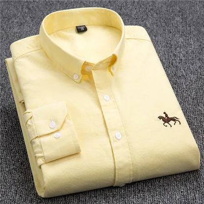 Chemise Classique Rayée - Élégante avec Broderie