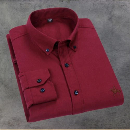 Chemise Classique Rayée - Élégante avec Broderie