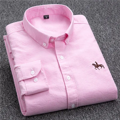 Chemise Classique Rayée - Élégante avec Broderie