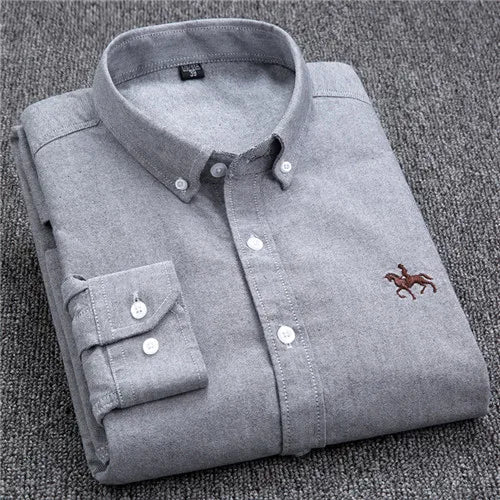 Chemise Classique Rayée - Élégante avec Broderie