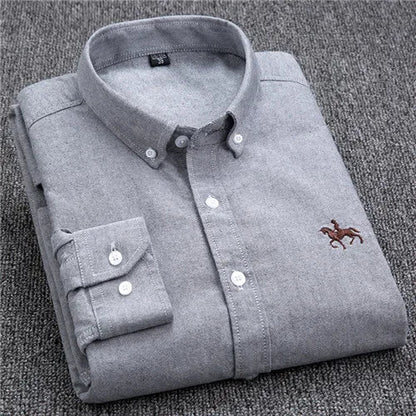 Chemise Classique Rayée - Élégante avec Broderie