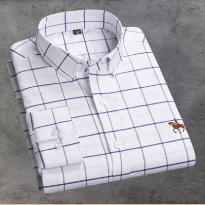 Chemise Classique Rayée - Élégante avec Broderie
