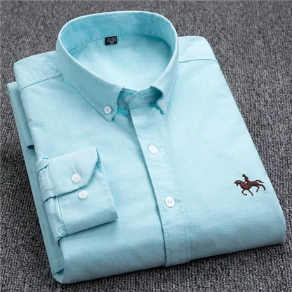 Chemise Classique Rayée - Élégante avec Broderie