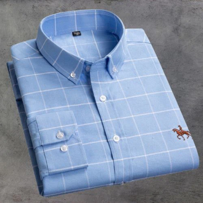 Chemise Classique Rayée - Élégante avec Broderie