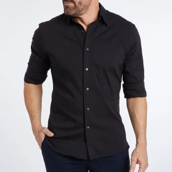 Chemise d'Automne Élégante pour Hommes - Confort Sans Repassage