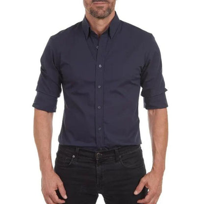 Chemise d'Automne Élégante pour Hommes - Confort Sans Repassage