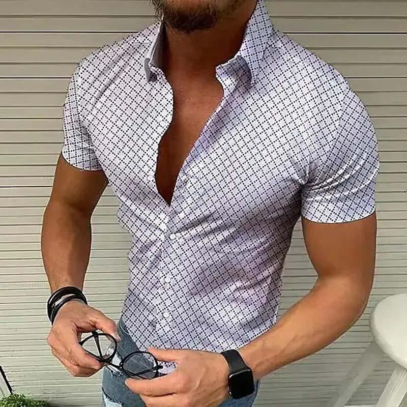 Chemise Plaid à Manches Courtes pour Hommes - Style Décontracté
