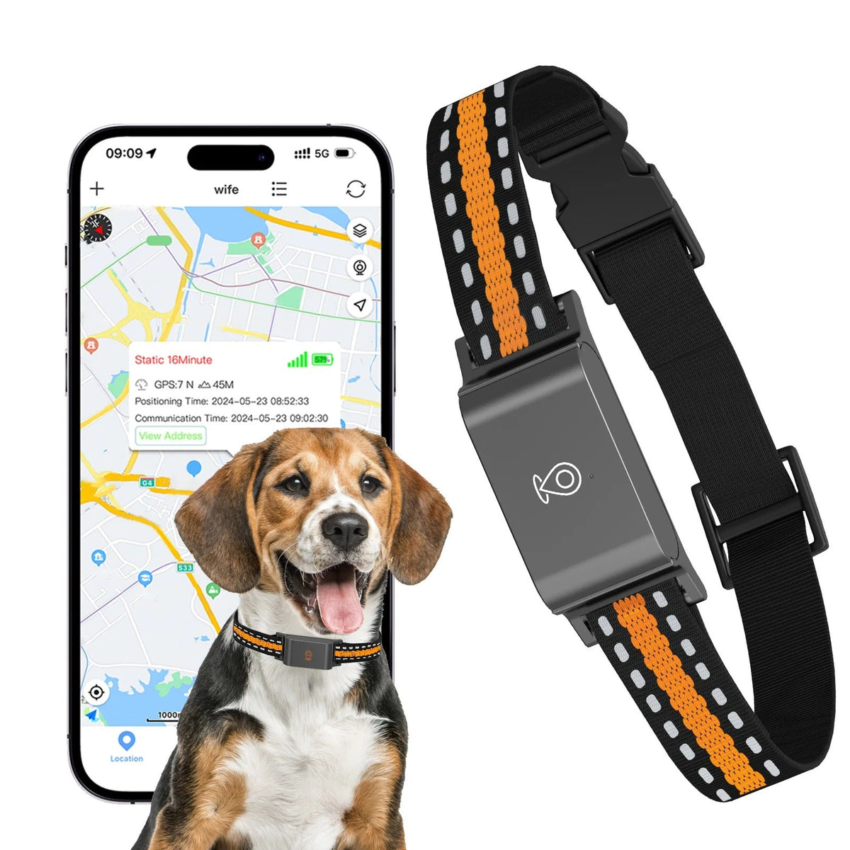 Collier GPS Chien Chat - Portée Illimitée, Suivi Précis