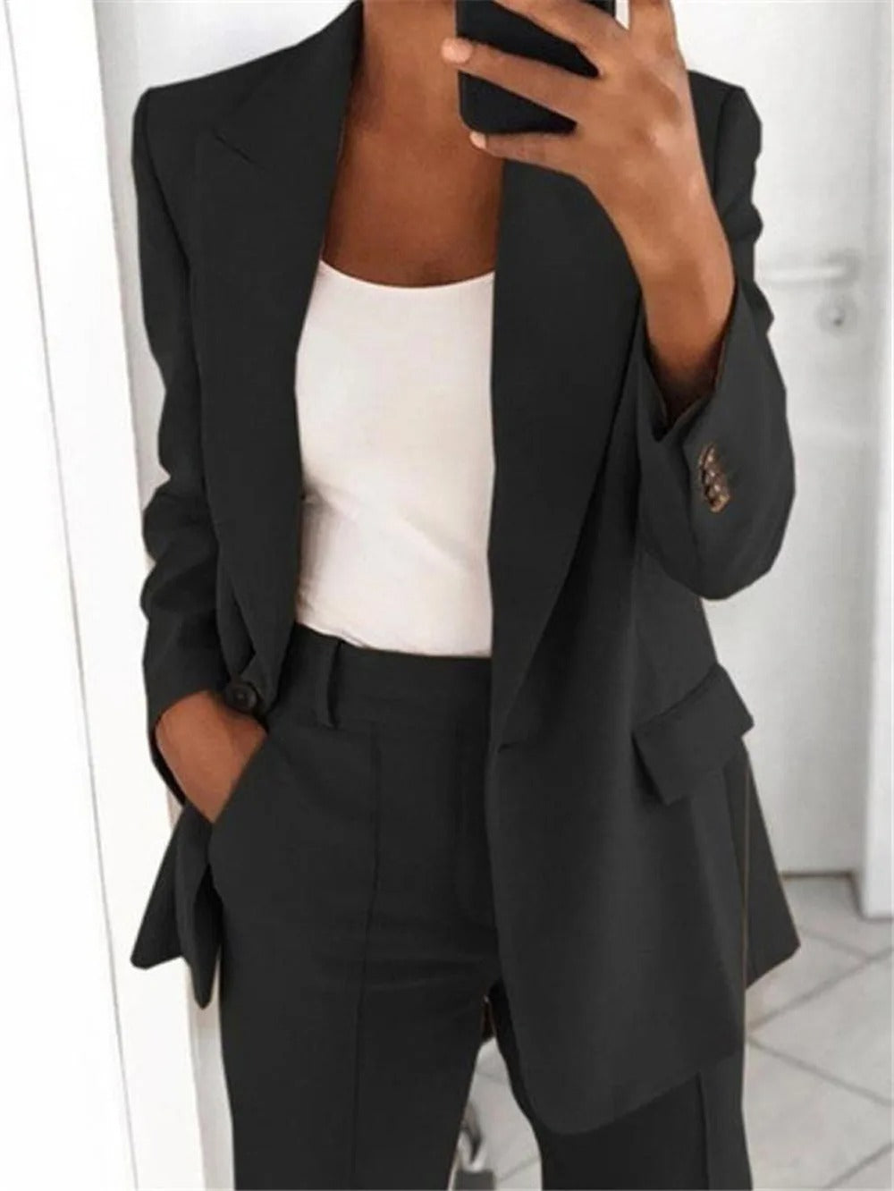 Ensemble Blazer et Pantalon Femme - Costume Deux Pièces Élégant