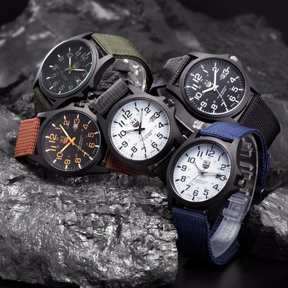 Montre homme militaire robuste avec chronomètre et date