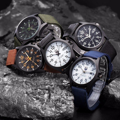 Montre homme militaire robuste avec chronomètre et date