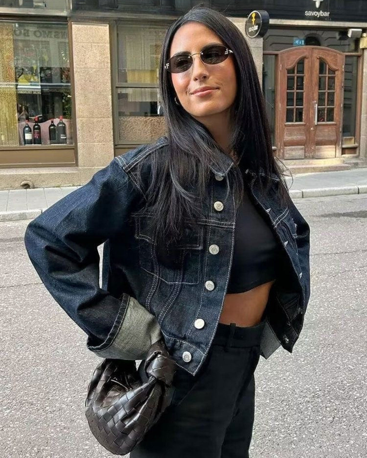 Ensemble Deux Pièces Femme : Veste et Pantalon Long en Denim Chic