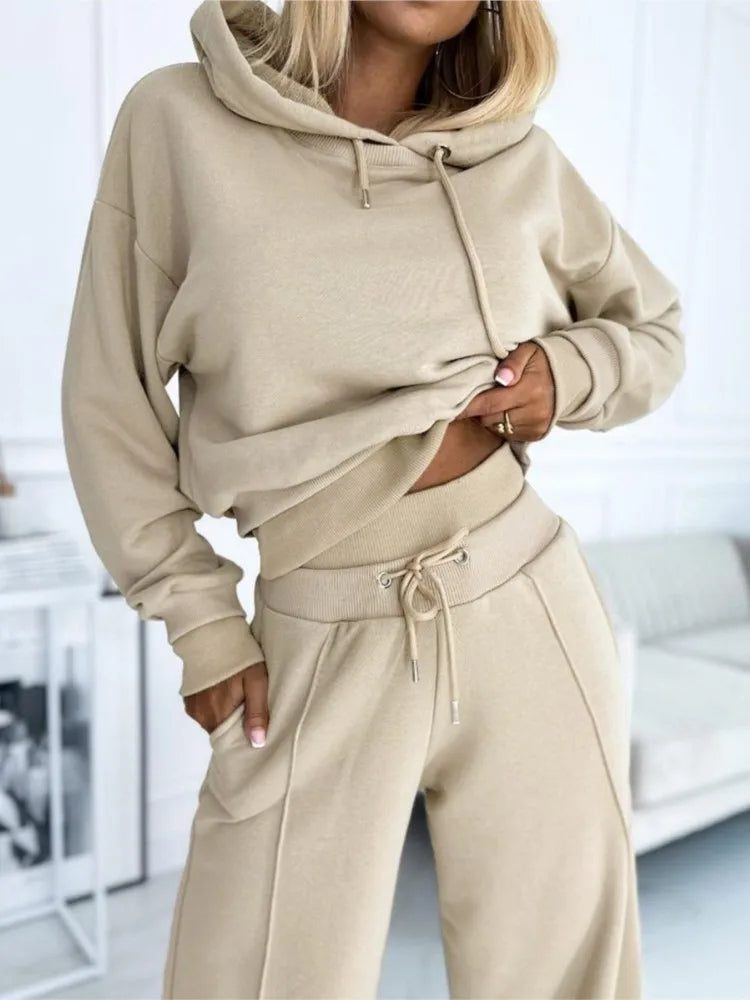 Ensemble Femme 2 Pièces Décontracté – Haut & Pantalon Amples