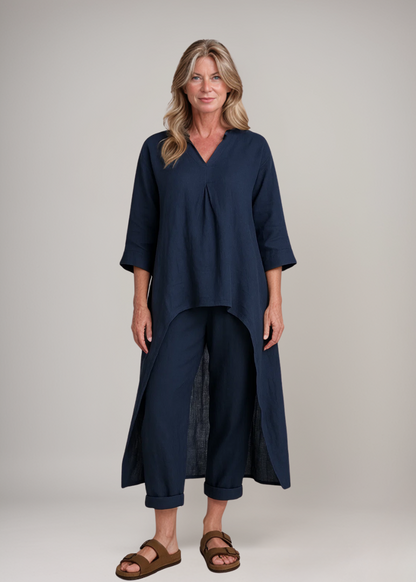 Ensemble Tunique & Pantalon Femme – Élégance Décontractée d'Été