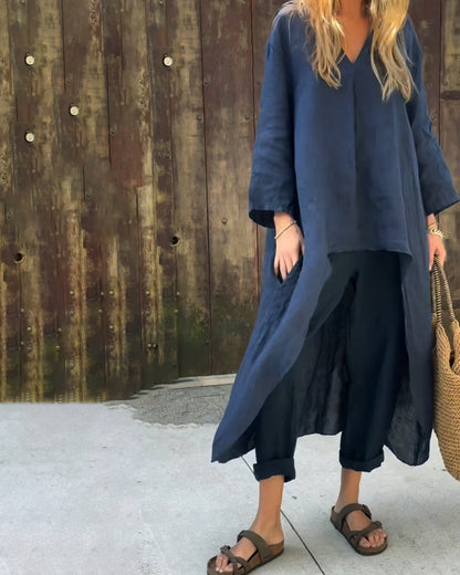 Ensemble Tunique & Pantalon Femme – Élégance Décontractée d'Été