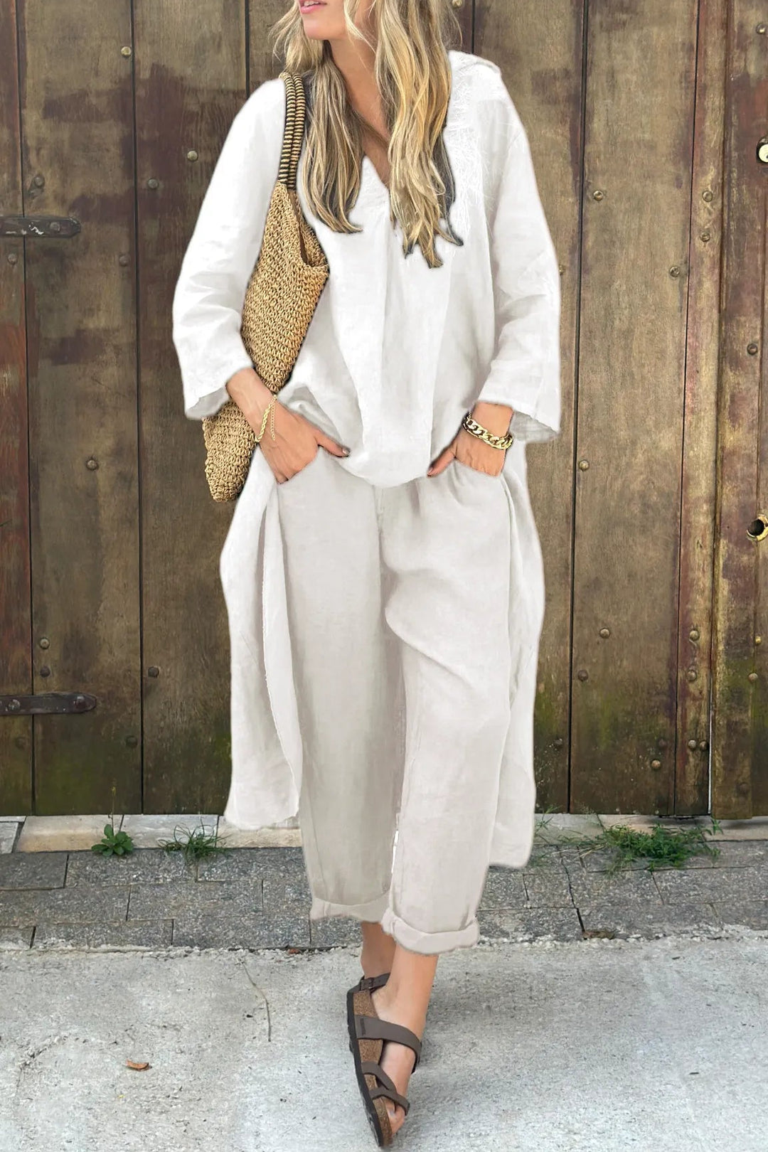 Ensemble Tunique & Pantalon Femme – Élégance Décontractée d'Été
