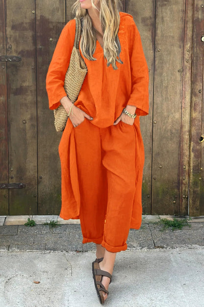 Ensemble Tunique & Pantalon Femme – Élégance Décontractée d'Été