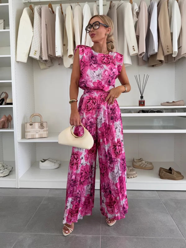 Ensemble Plissé Élégant Femme 2 Pièces – Confort Tendance & Polyvalent