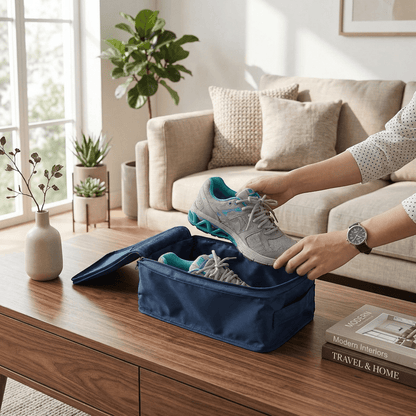 Etui A Chaussure De Voyage Bordeaux Foncé - | AïtaVia