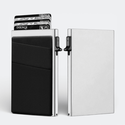 Etui Protège Carte Bancaire Gris Argenté - | AïtaVia