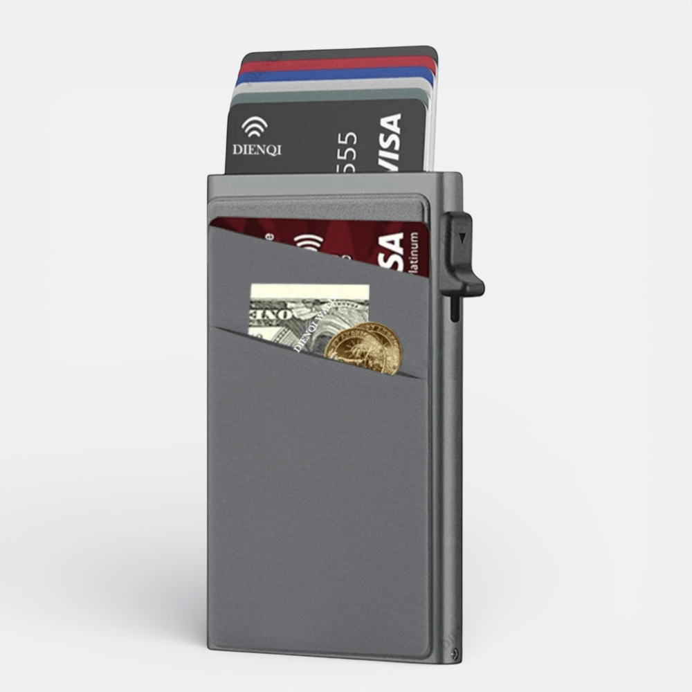 Etui Protège Carte Bancaire Gris Neutre - | AïtaVia