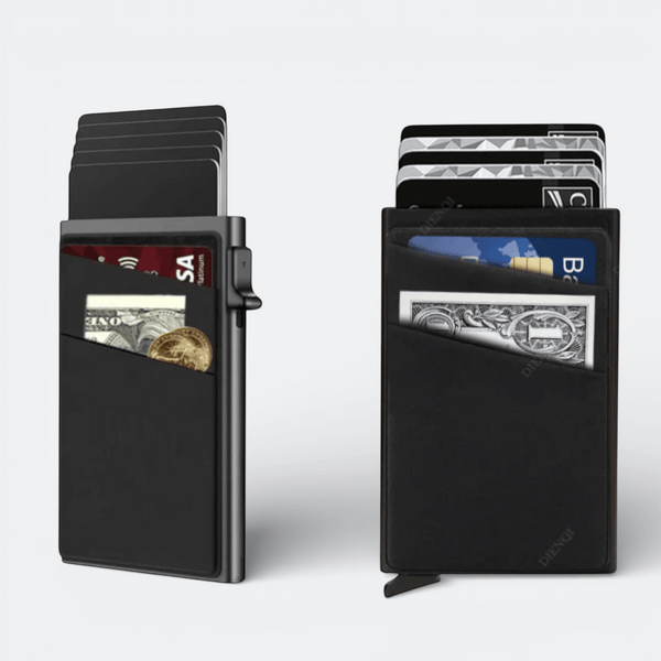 Etui Protège Carte Bancaire Noir Charbon - | AïtaVia