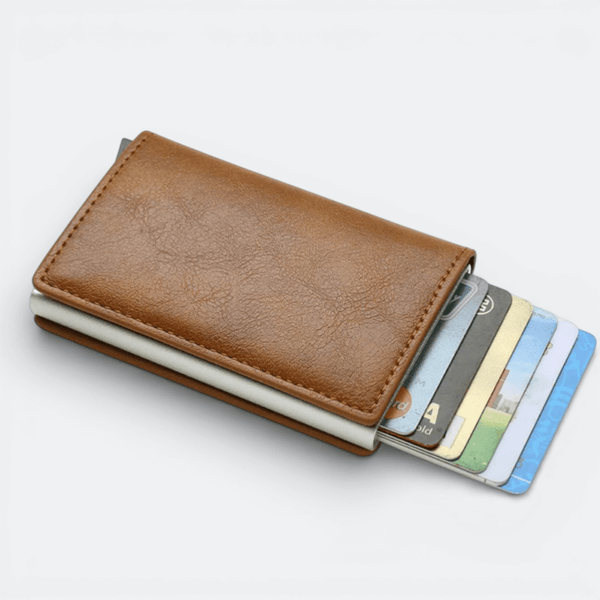 Etui Protège Carte Bancaire Sans Contact Brun Cuivré - | AïtaVia