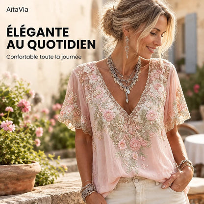 Florène – Blouse Femme Brodée