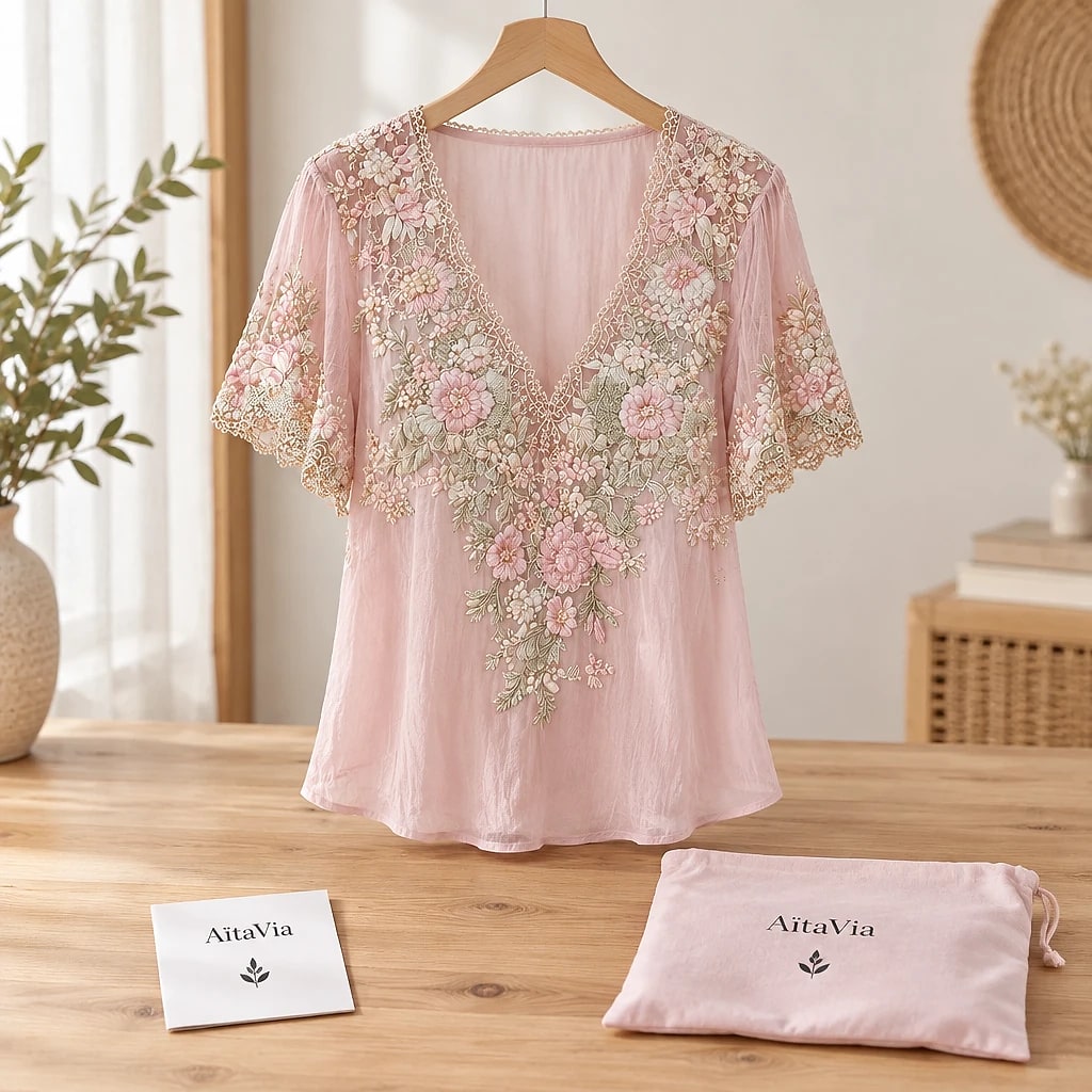 Florène – Blouse Femme Brodée