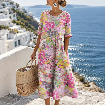Florène – Robe Midi Femme Estivale