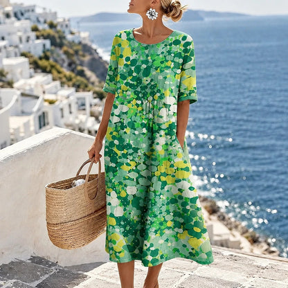 Florène – Robe Midi Femme Estivale