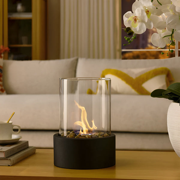 Foyer de Table SleekFlame – Ambiance Moderne et Chaleureuse