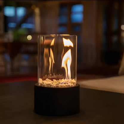 Foyer de Table SleekFlame – Ambiance Moderne et Chaleureuse