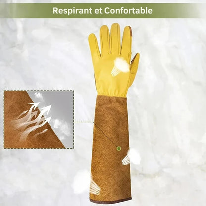Gants de Jardinage Unisexes en Cuir Anti-Épines – Confort et Protection