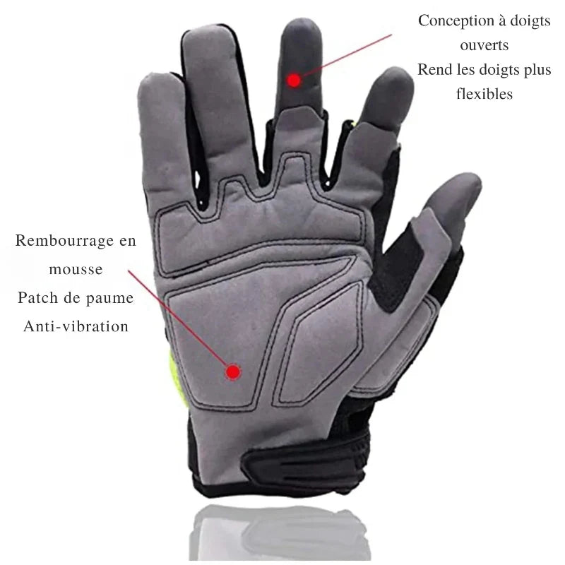 Gants de Travail Demi-Doigt Homme – Confort et Dextérité Accrus