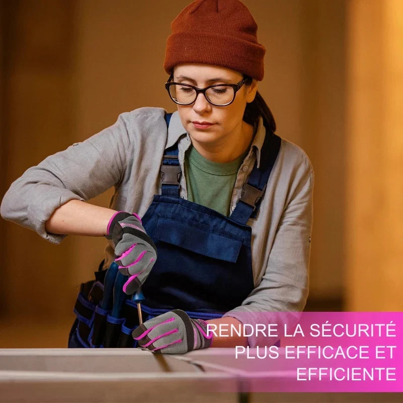Gants de Travail pour Femmes – Flexibles et Compatibles Écran Tactile