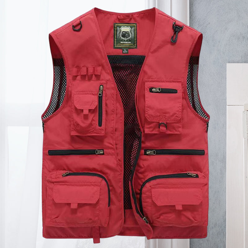 Gilet Homme Léger Multi-Poches – Idéal Randonnée, Pêche, Voyages