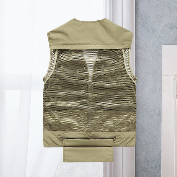 Gilet Homme Léger Multi-Poches – Idéal Randonnée, Pêche, Voyages
