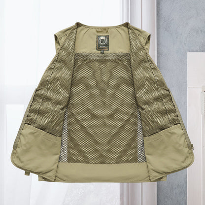 Gilet Homme Léger Multi-Poches – Idéal Randonnée, Pêche, Voyages
